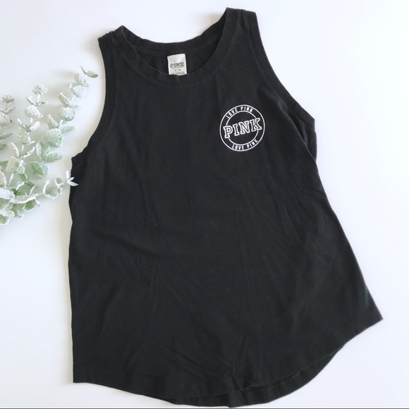 PINK Victoria's Secret Tops - Victorias Secret PINK | black muscle tank top M
